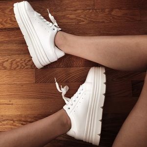 Nasty Gal white platform sneakers NEW